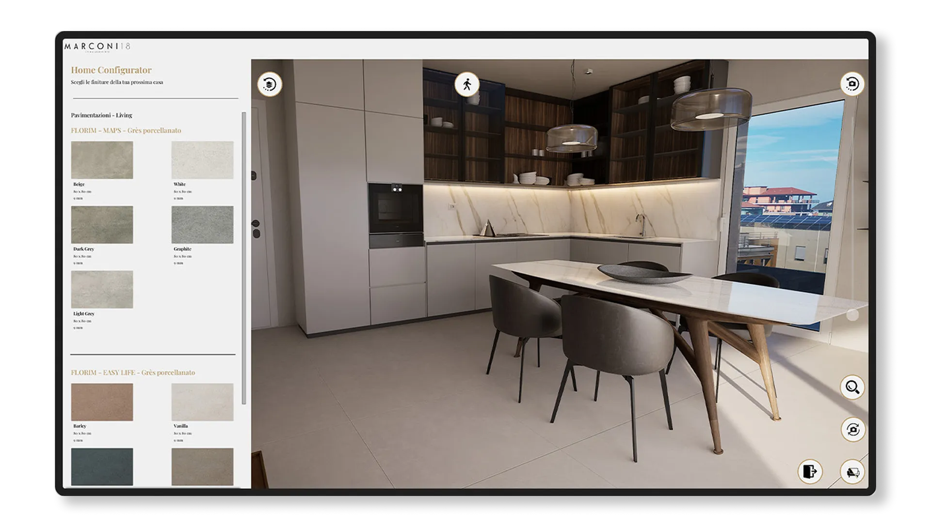 Design suite — Un tool interattivo per configurare gli interni.